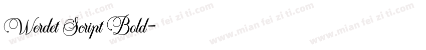 Werdet Script Bold字体转换